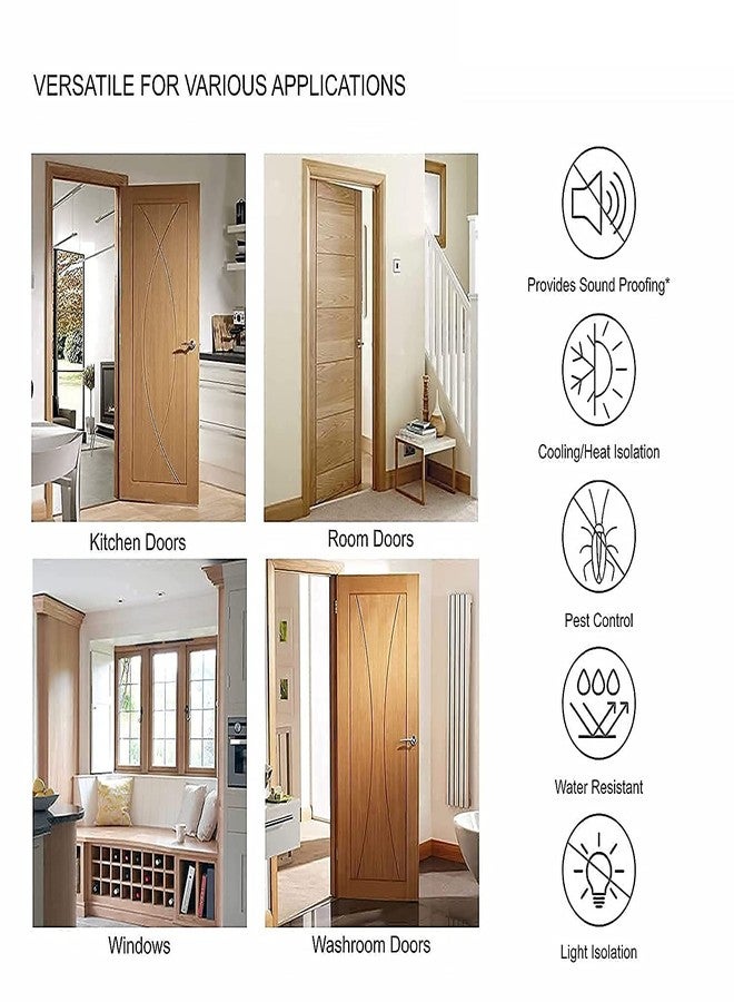 OMAZING KITCHEN Door Bottom Sealing Strip Guard for Home | Door Stoppers | Door Seal | Door Closers | Sound-Proof Reduce Noise Energy Saving Weather Stripping | Waterproof - Brown, 36 inch (Pack 1) - Image 4